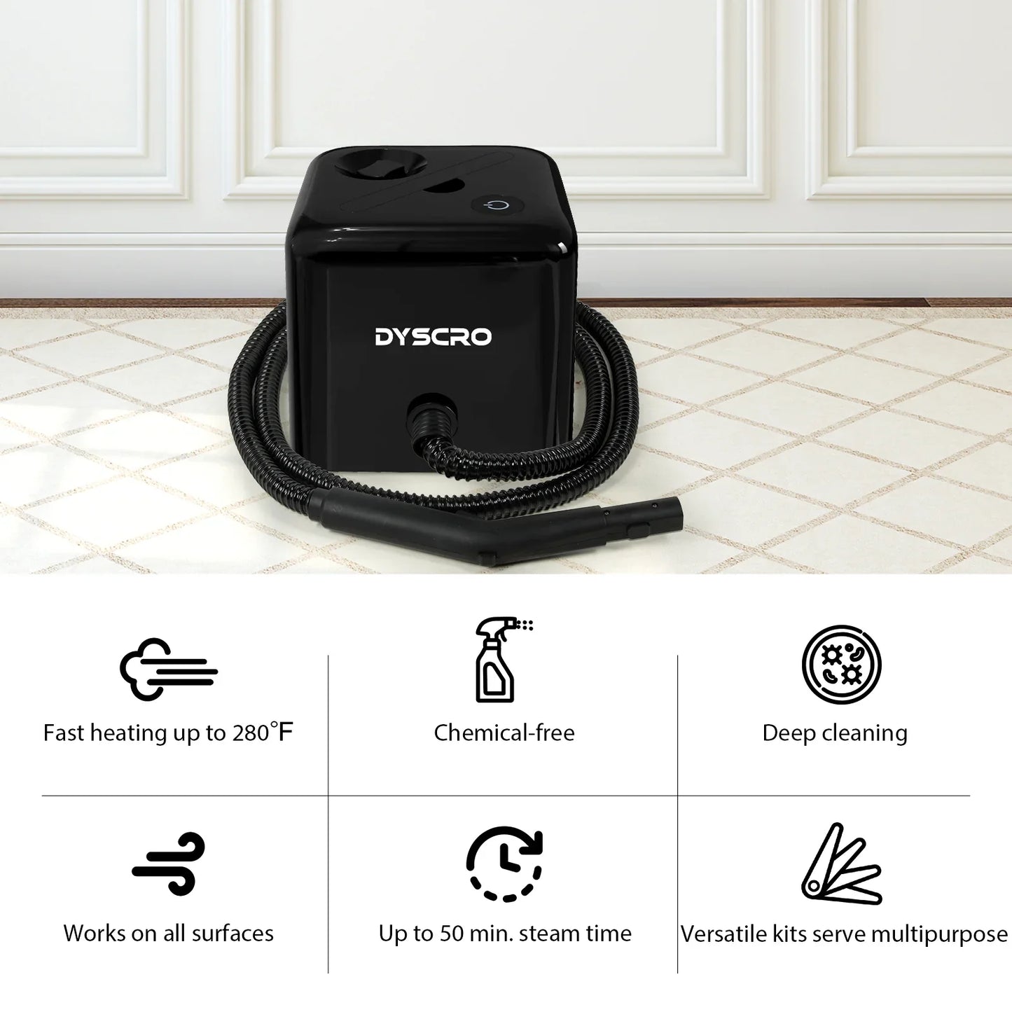 Commercial Steam Cleaner M1 | 280°F High Temp | 50-min Runtime – Dyscro