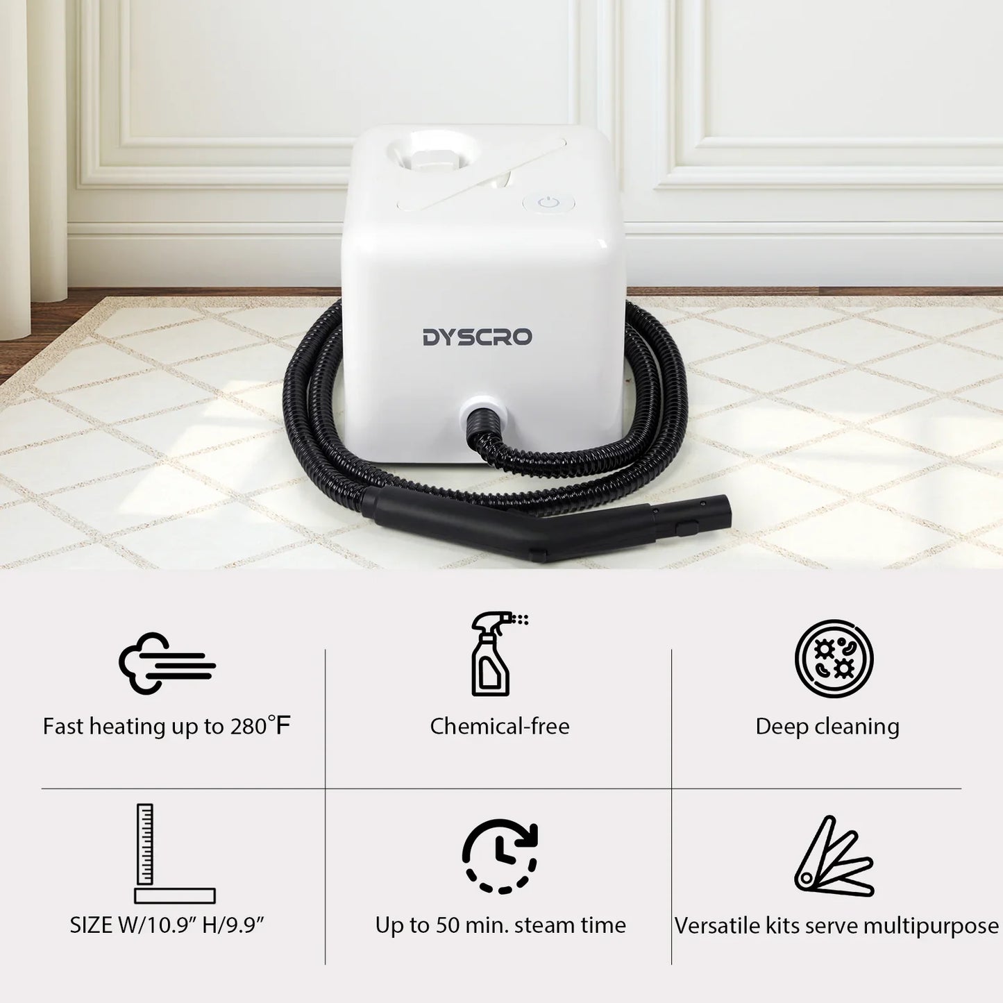 Commercial Steam Cleaner M1 | 280°F High Temp | 50-min Runtime – Dyscro